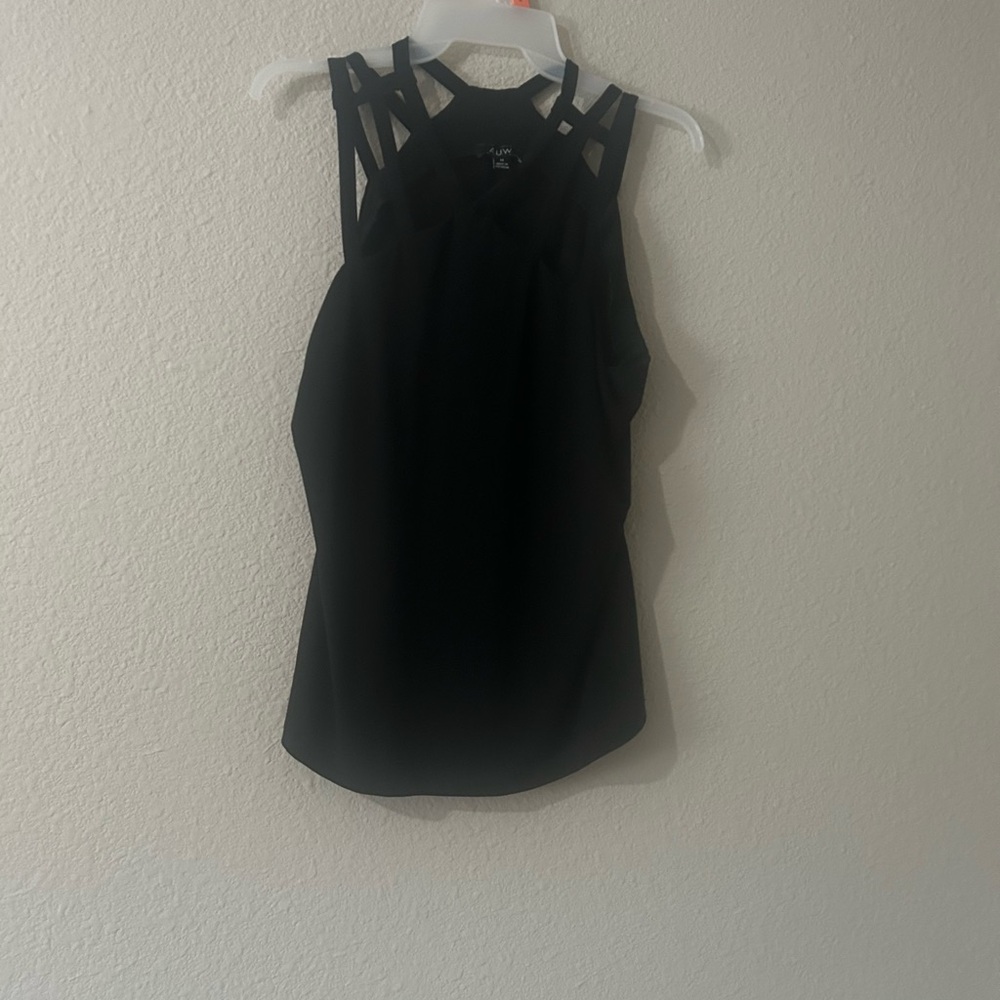 Women's Black Strappy Top